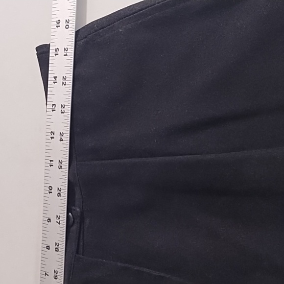 Yves St Clair Vintage Sueded Stretch Pleated Straight Leg Trouser Pants Black 10 - Picture 6 of 11